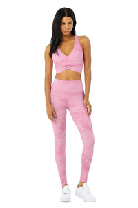 Alo Yoga XXS High-Waist Vapor Legging - Pink Camouflage