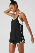 Load image into Gallery viewer, Alo Yoga SMALL Ivy League Tank - Black/White
