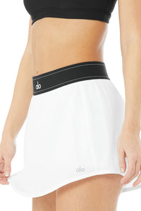 Alo Yoga XXS Match Point Tennis Skirt - White