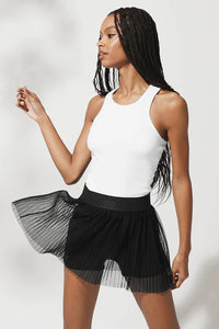Alo Yoga XS Mesh Flirty Tennis Skirt - Black
