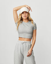 Load image into Gallery viewer, Alo Yoga SMALL Micro Waffle Fireside Sweatpant - Dove Grey Heather
