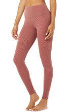 Load image into Gallery viewer, Alo Yoga XS High-Waist Micro Waffle Lowkey Legging - Chestnut
