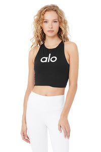 Alo Yoga XS Movement Logo Bra - Black/White