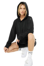 Load image into Gallery viewer, Alo Yoga XS Open Back Hoodie - Black
