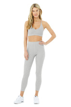 Load image into Gallery viewer, Alo Yoga SMALL Ribbed Blissful Bra - Dove Grey Heather
