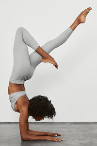 Alo Yoga XS Ribbed Blissful Bra - Dove Grey Heather