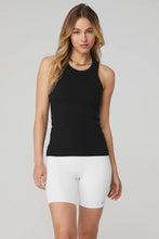 Load image into Gallery viewer, Alo Yoga SMALL Ribbed Aspire Full Length Tank - Black
