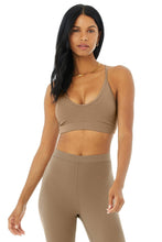 Load image into Gallery viewer, Alo Yoga SMALL Ribbed Blissful Bra - Gravel
