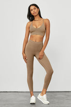 Load image into Gallery viewer, Alo Yoga XS Ribbed Blissful Bra - Gravel
