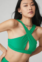 Load image into Gallery viewer, Alo Yoga XS Ribbed Destination Bra - Green Emerald

