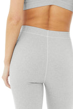Load image into Gallery viewer, Alo Yoga SMALL Ribbed High-Waist 7/8 Blissful Legging - Dove Grey Heather
