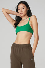 Load image into Gallery viewer, Alo Yoga XS Ribbed Manifest Bra - Green Emerald
