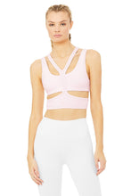 Load image into Gallery viewer, Alo Yoga SMALL Trackie Bra - Soft Pink
