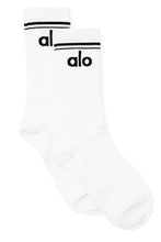 Load image into Gallery viewer, Alo Yoga SMALL Unisex Throwback Sock - White/Black
