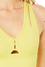 Load image into Gallery viewer, Alo Yoga SMALL United Long Bra - Shock Yellow
