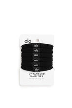 Load image into Gallery viewer, Alo Yoga Untangled Hair Tie 6-Pack - Black

