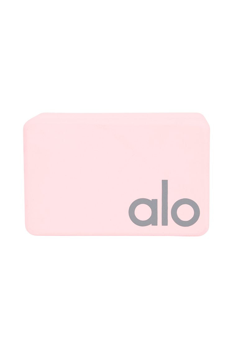 Alo Yoga Uplifting Yoga Block - Powder Pink/Silver