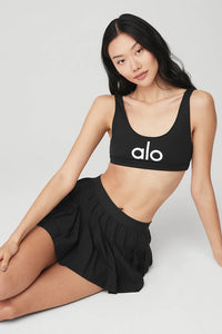 Alo Yoga SMALL Varsity Tennis Skirt - Black
