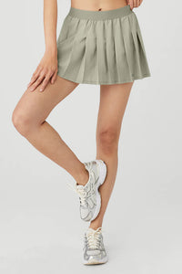 Alo Yoga SMALL Varsity Tennis Skirt - Limestone