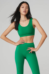 Alo Yoga SMALL Wellness Bra - Green Emerald