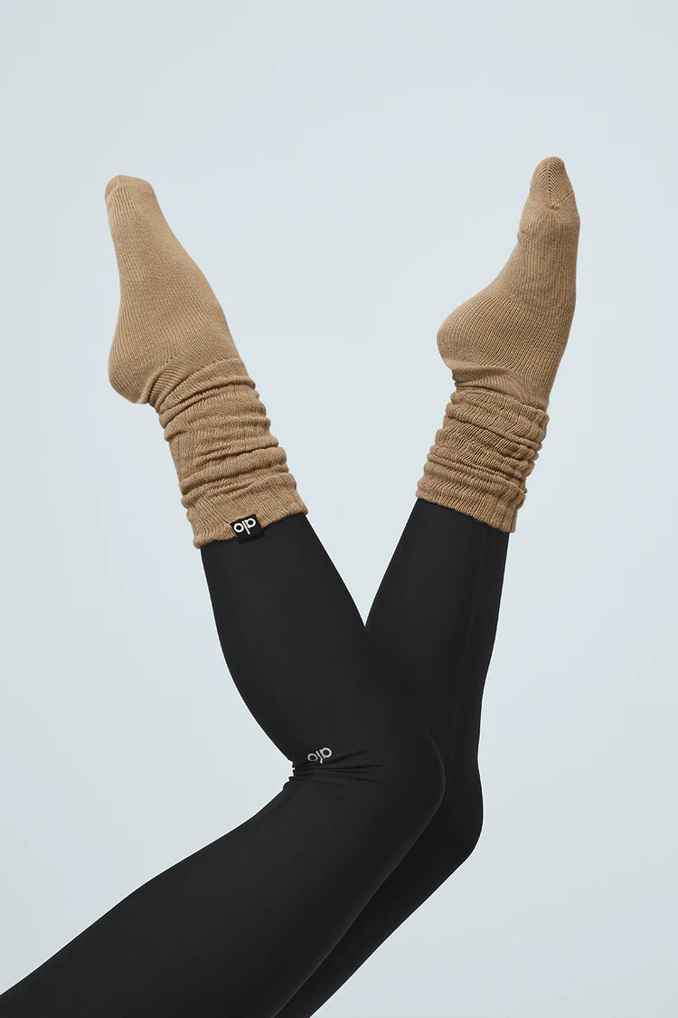 Alo Yoga S/M Women's Scrunch Sock - Gravel – Soulcielite