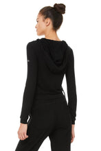 Load image into Gallery viewer, Alo Yoga SMALL Wrap Hoodie - Black
