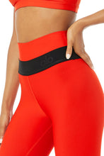 Load image into Gallery viewer, Alo Yoga XXS High-Waist Fitness Legging - Cherry/Black
