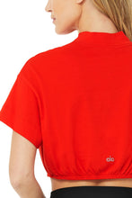 Load image into Gallery viewer, Alo Yoga XS Kick It Crop Tee - Cherry
