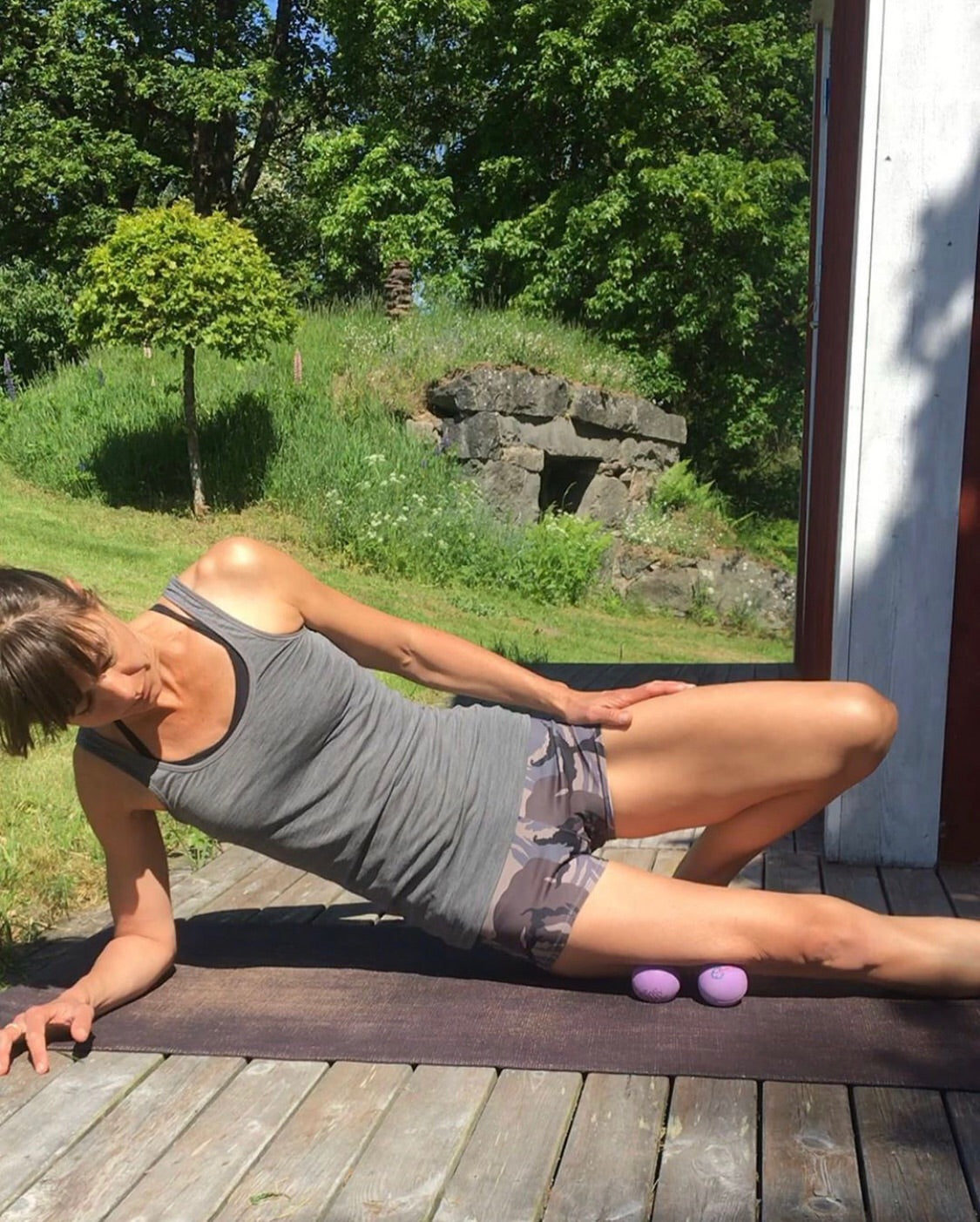 Sepasang Bola Terapi Yoga Tune Up dalam Tote - Hijau
