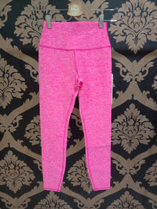 alo 7/8 Alosoft Highlight Legging in Neon Pink Heather