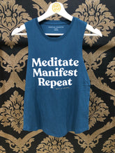 Load image into Gallery viewer, Spiritual Gangster SMALL Meditate Muscle Tank - Teal
