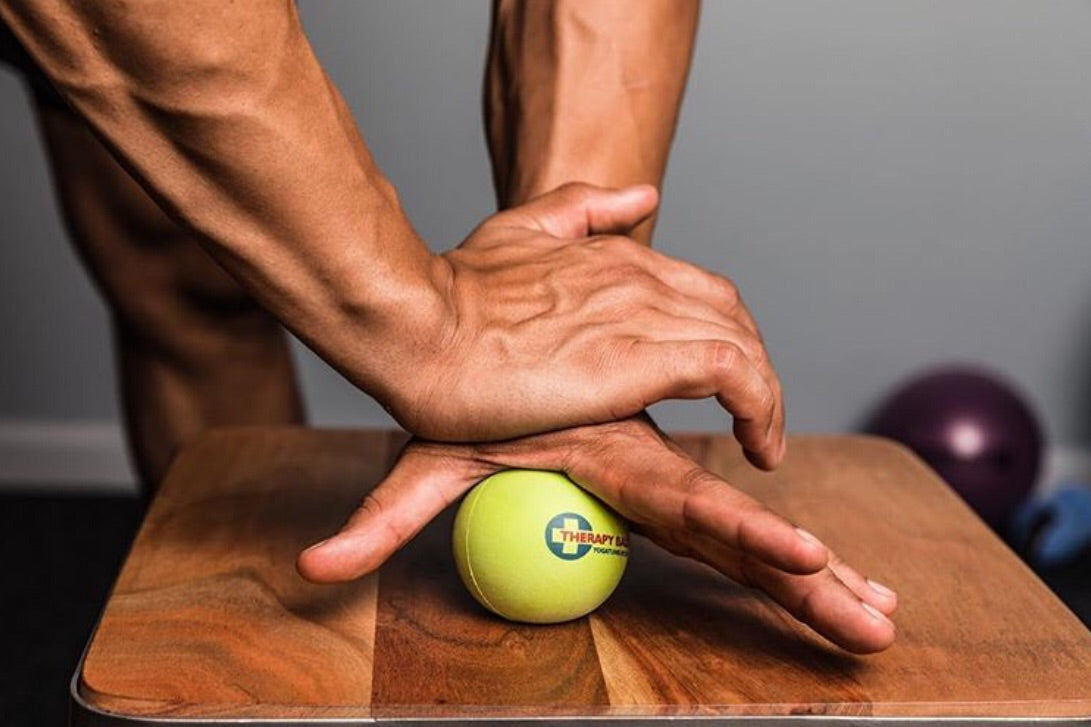 Sepasang Bola Terapi Yoga Tune Up dalam Tote - Biru