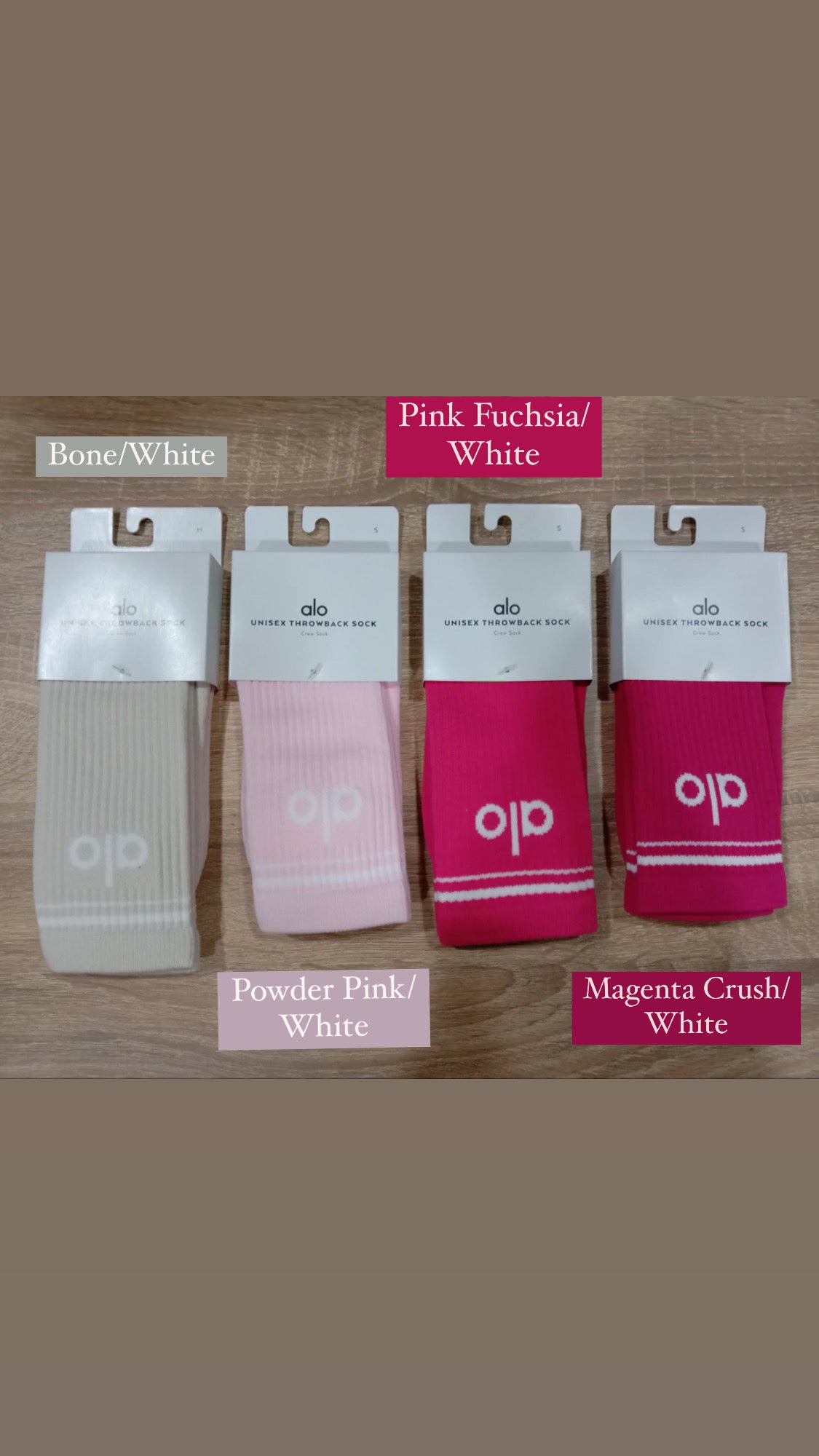 Unisex Throwback Sock - Powder Pink/White
