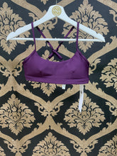 Load image into Gallery viewer, Alo Yoga SMALL Airlift Intrigue Bra - Dark Plum
