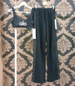Alo Yoga XS Courtside Tearaway Snap Pant - Black