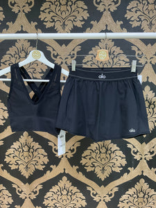 Alo Yoga XS Match Point Tennis Skirt - Black