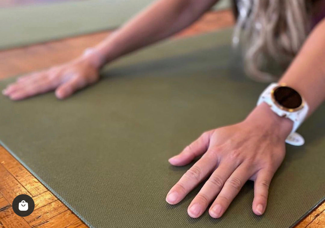 Jade Yoga 374OL Harmony Mat, Olive Green, 3/16 24 x 74