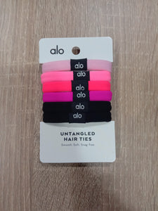 Alo Yoga Untangled Hair Tie 6-Pack - Pink Multicolor
