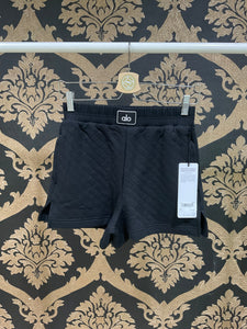 Alo Yoga SMALL Quilted Arena Boxing Short - Black