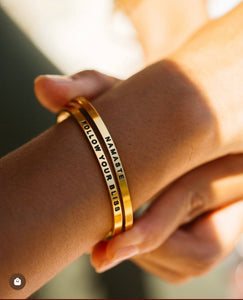 MantraBand Bracelet Yellow Gold - Namaste