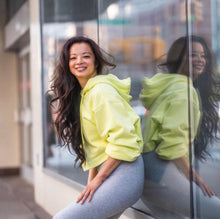 Load image into Gallery viewer, Alo Yoga SMALL Bae Hoodie - Shock Yellow
