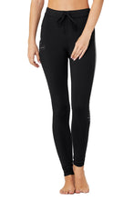 Load image into Gallery viewer, Alo Yoga XXS High-Waist Graphic Trinity Legging - Black/Anthracite
