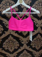 Load image into Gallery viewer, Alo Yoga SMALL Airlift Intrigue Bra - Neon Pink
