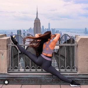 Alo Yoga SMALL High-Waist Fitness Legging - Anthracite/Lavender Smoke