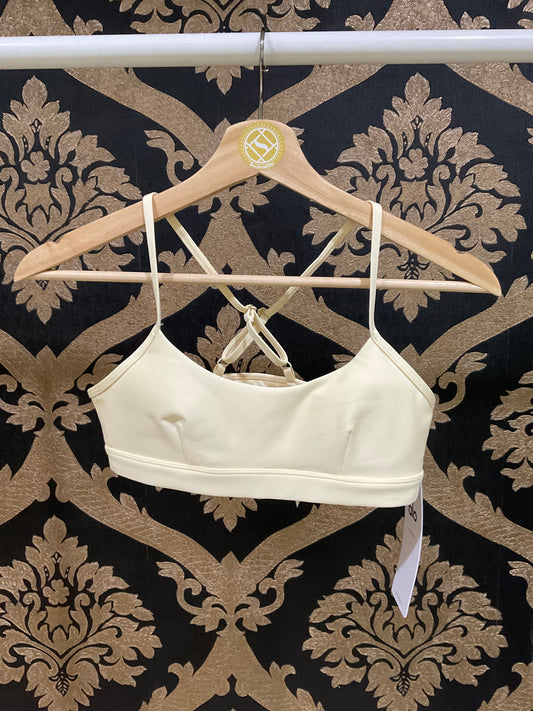 Alo Yoga XS Airlift Intrigue Bra - French Vanilla