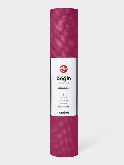 Manduka Begin® Yoga Mat 5mm - Dark Pink – Soulcielite
