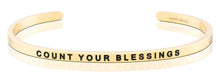 Load image into Gallery viewer, MantraBand Bracelet Yellow Gold - Count Your Blessings
