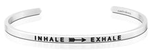 Load image into Gallery viewer, MantraBand Bracelet Silver - Inhale Exhale
