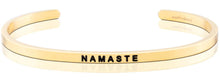 Load image into Gallery viewer, MantraBand Bracelet Yellow Gold - Namaste
