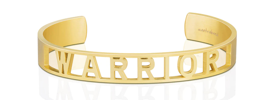 MantraBand Statement Bracelet Yellow Gold - Warrior